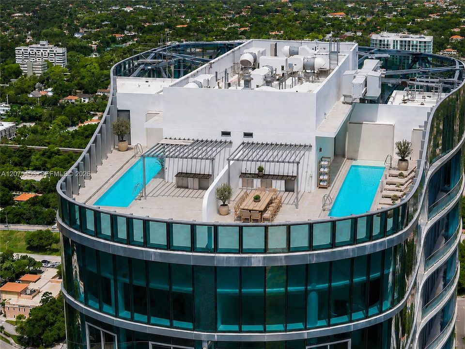 Private Rooftop. UNA Residences Brickell. One or more photos have been virtually staged.