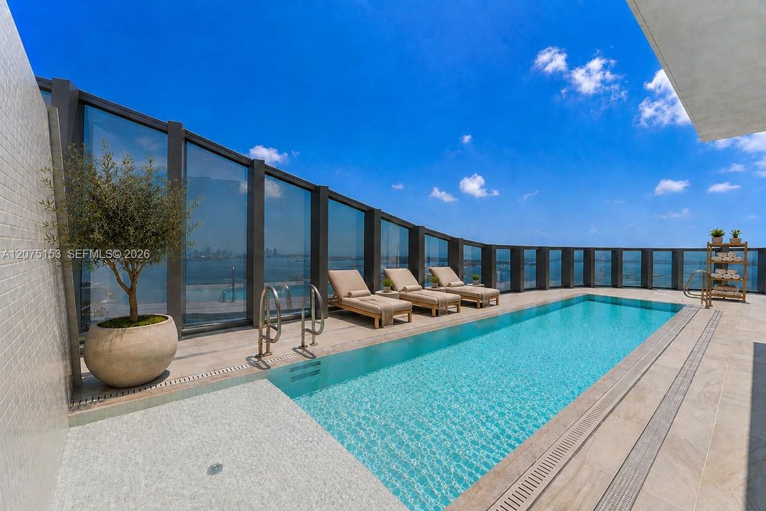Private Rooftop Pool. UNA Residences Brickell. One or more photos have been virtually staged.
