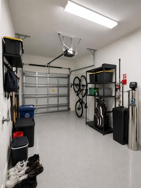 garage with water purifier system