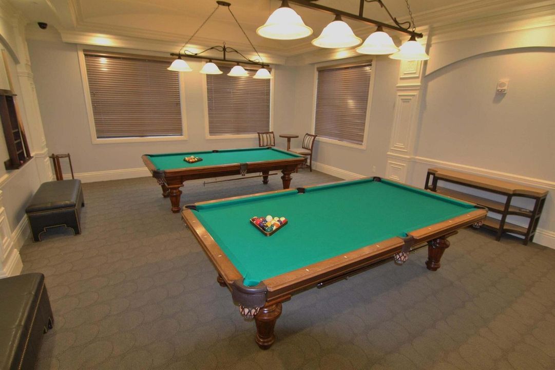 2 billiard tables to have fun