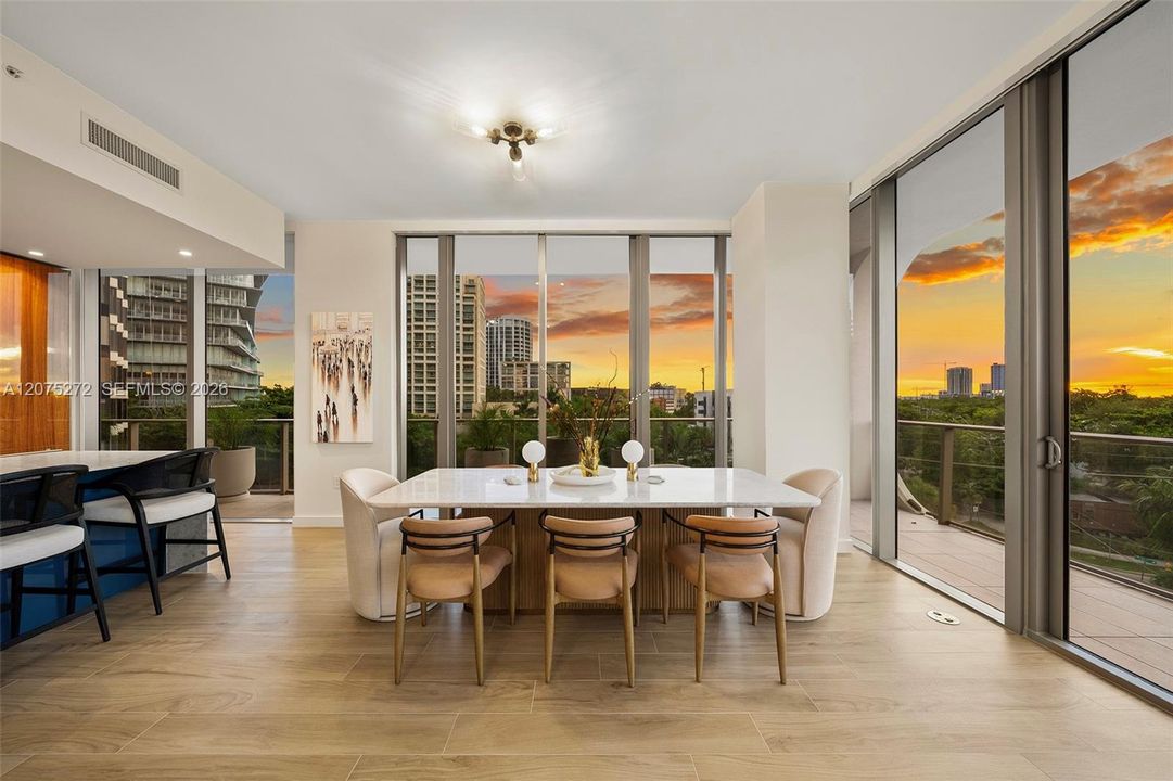 Dining Area at Sunset
