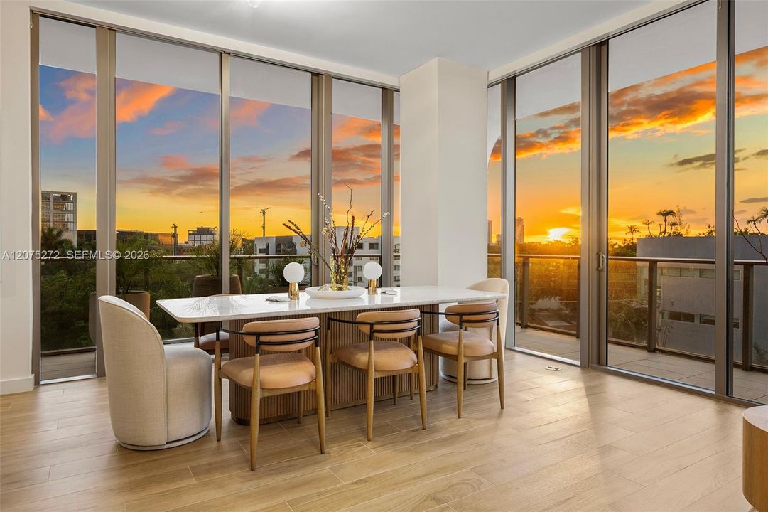 Dining Area at Sunset