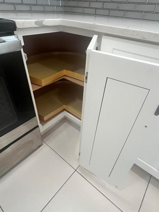 Inside the cabinet