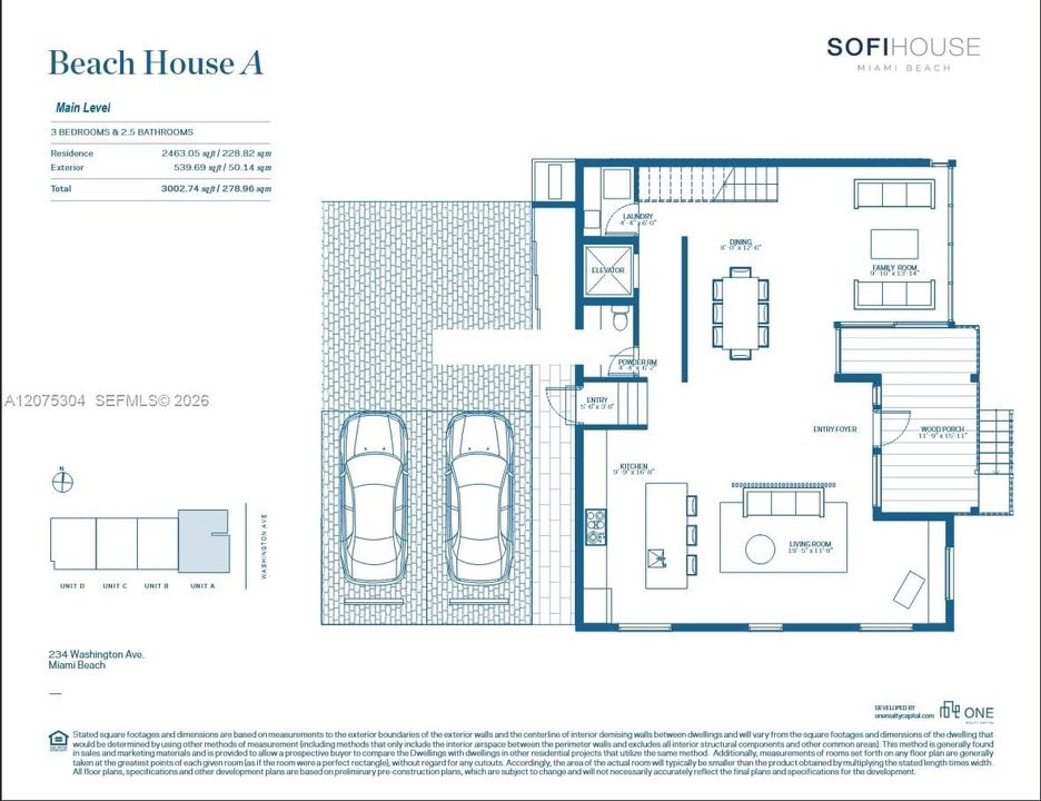 En Venta: $3,500,000 (3 camas, 2 baños, 2463 Pies cuadrados)