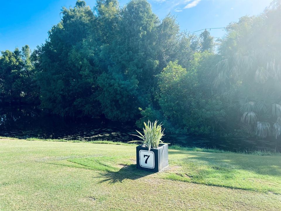 Par 4 seventh tee