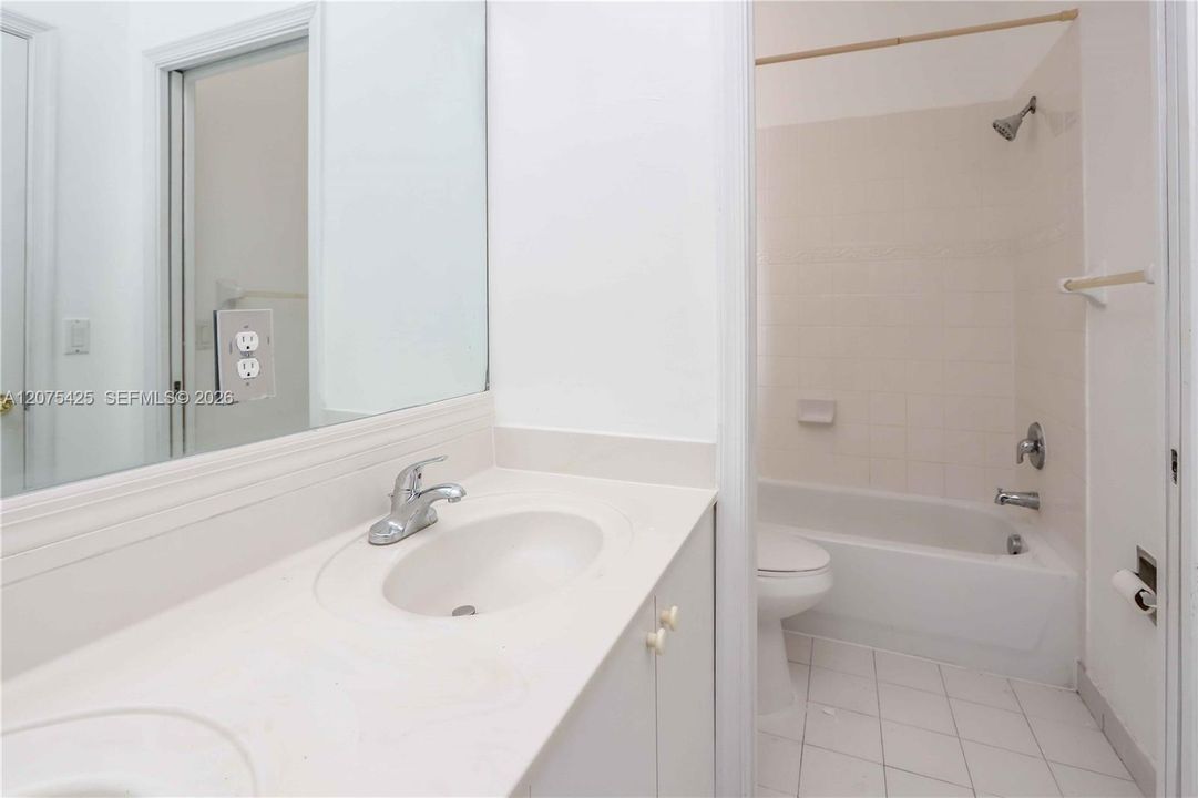 Clean and modern bathroom interior.