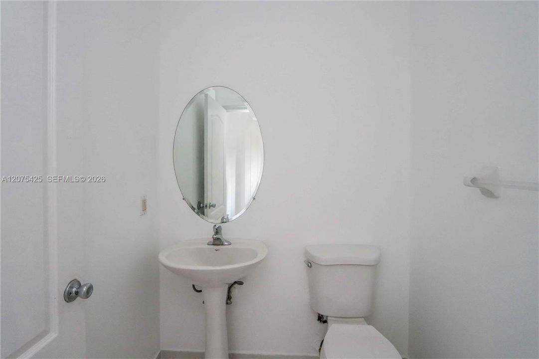 Bright and clean bathroom interior.