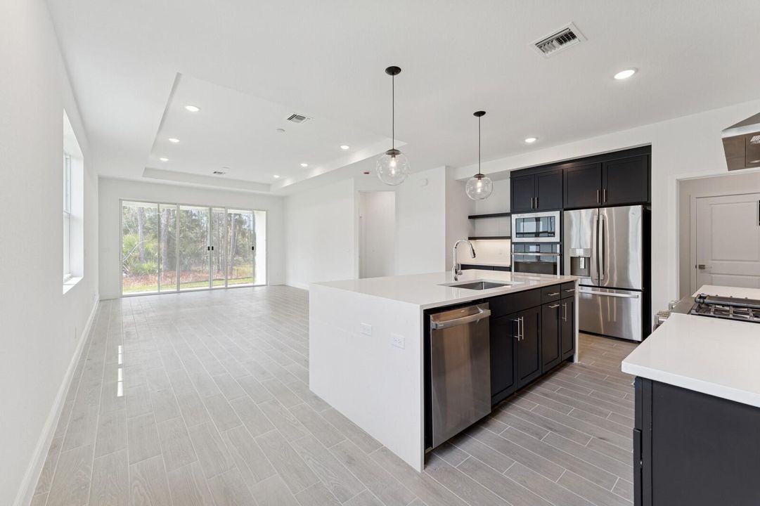 Kitchen, Dining Area and Great Room