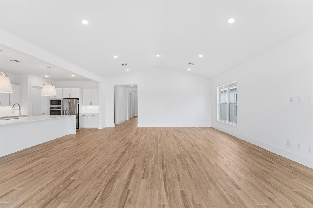 Kitchen, Great Room & Dining Area