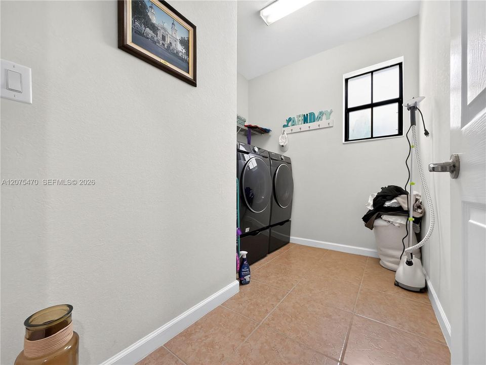 Upstairs laundry room
