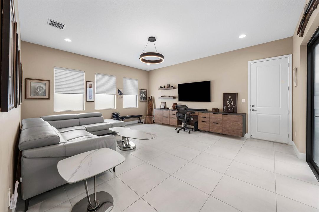 Large Club Room With Built-In Desk Unit