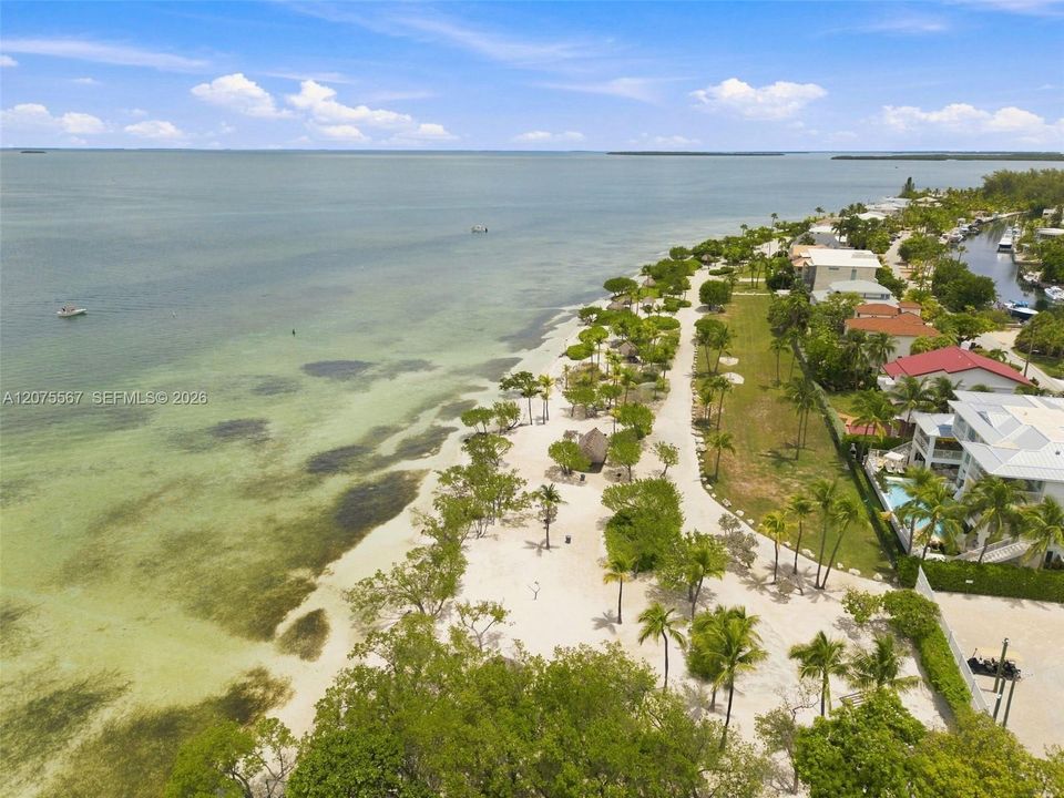 Private beach.