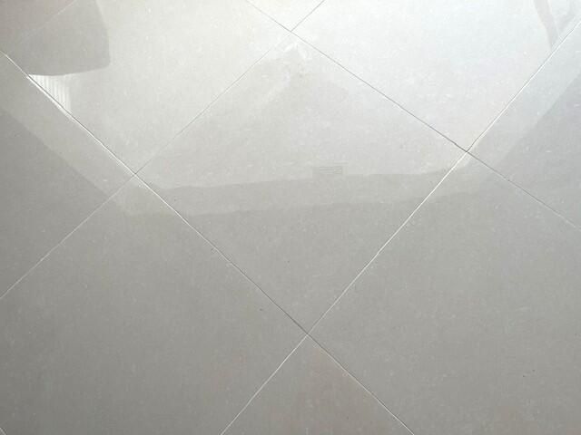 Newly installed neutral tile