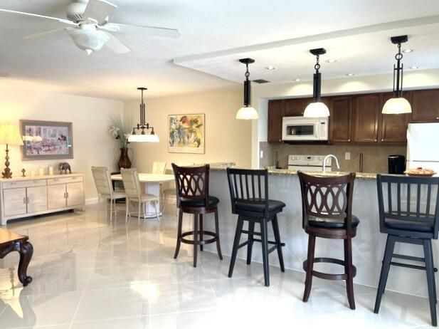 Dining and open concept kitchen view
