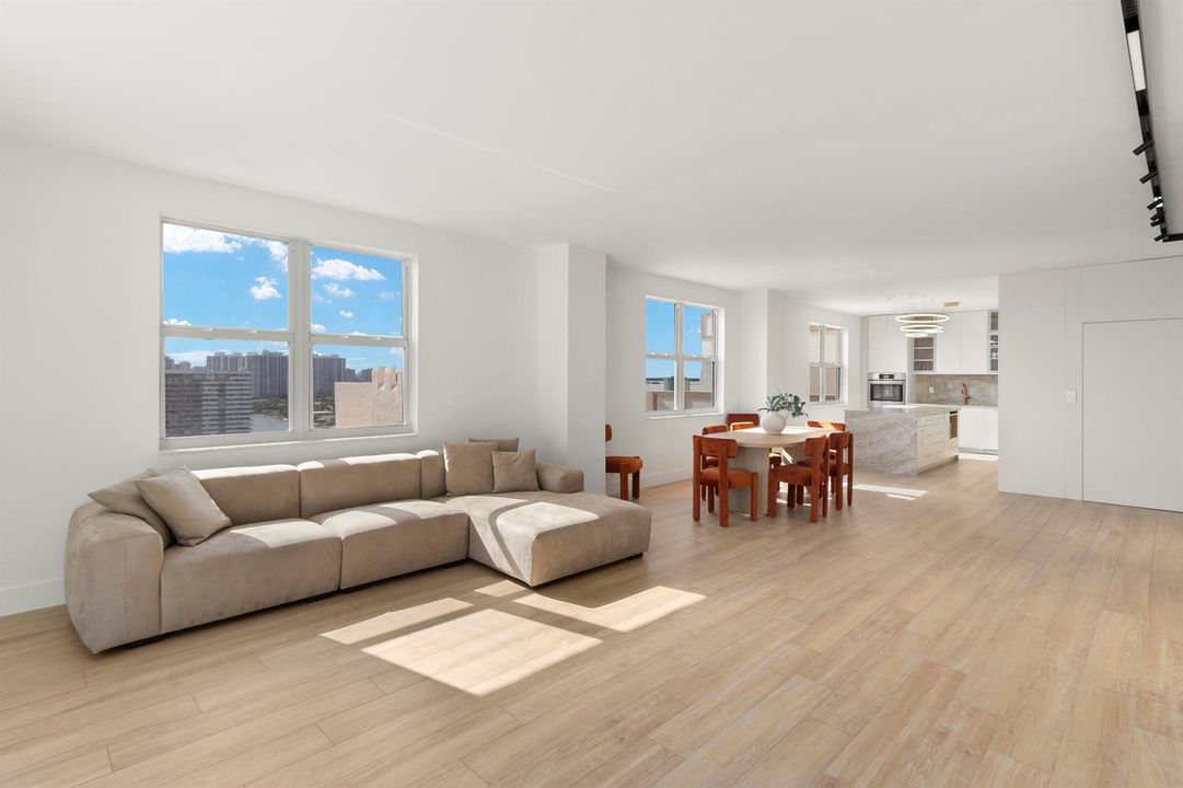 wide angle living room
