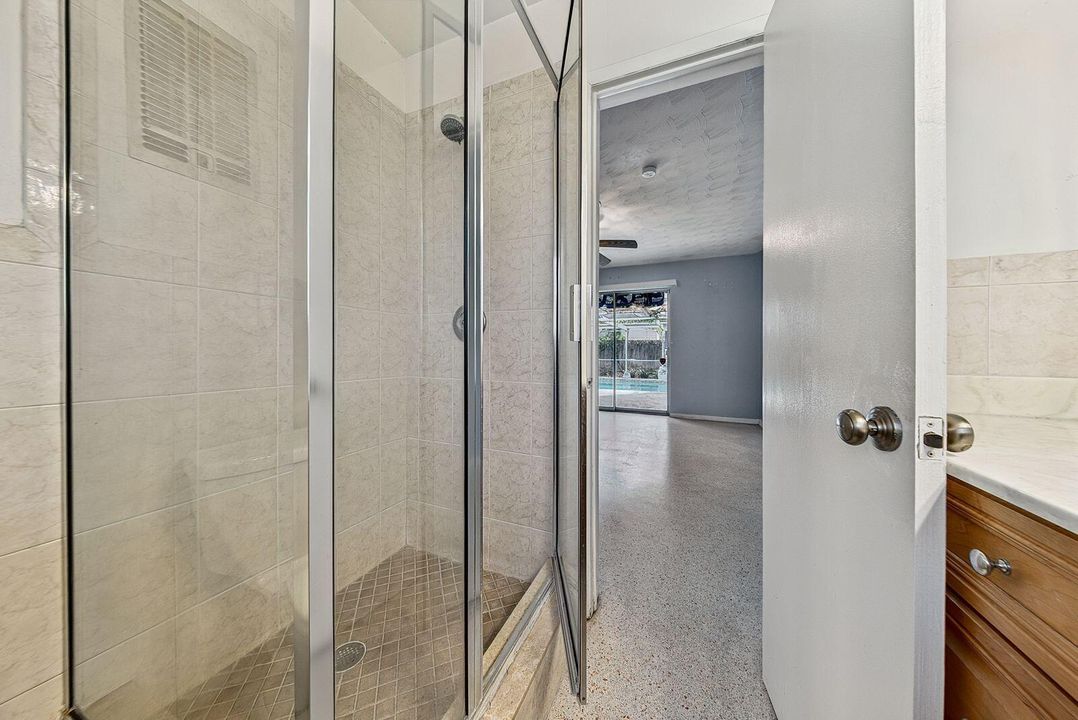 Glass-Enclosed Shower