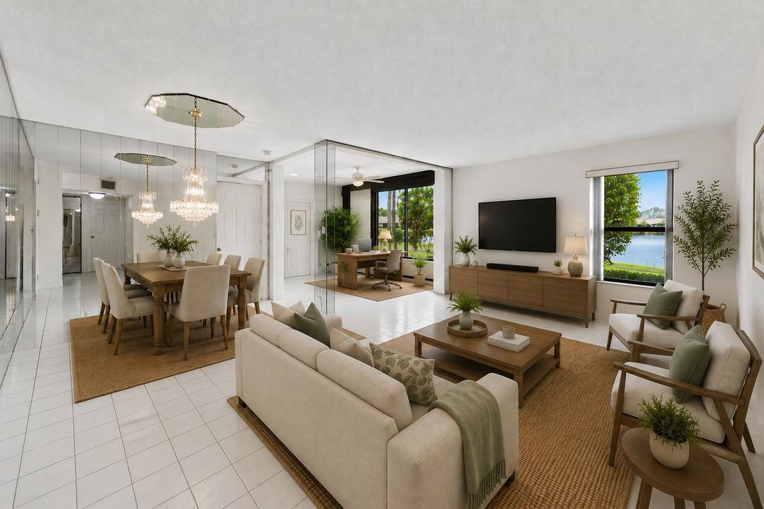 Dining/Living/Florida Room Staged
