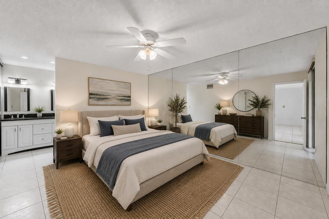 Primary Bedroom Staged