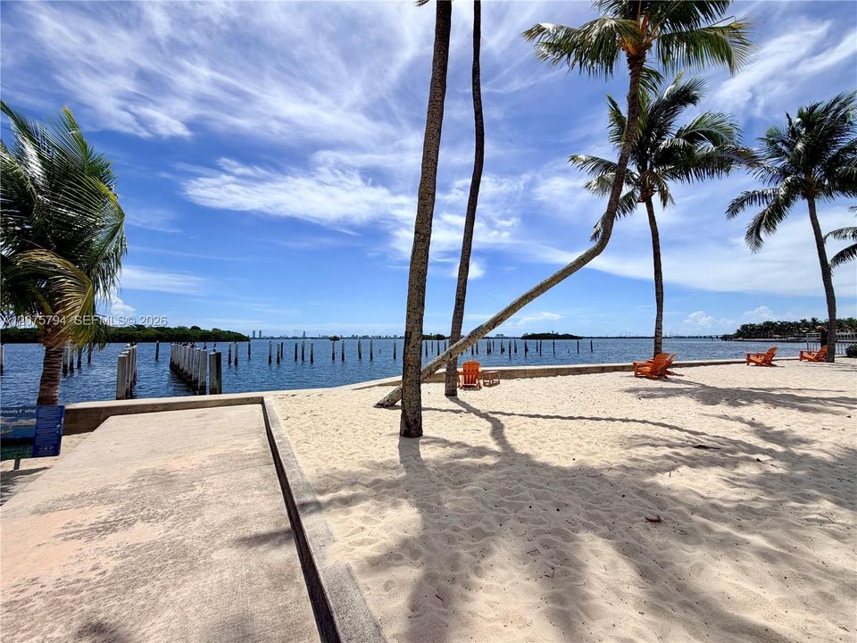 Private beach