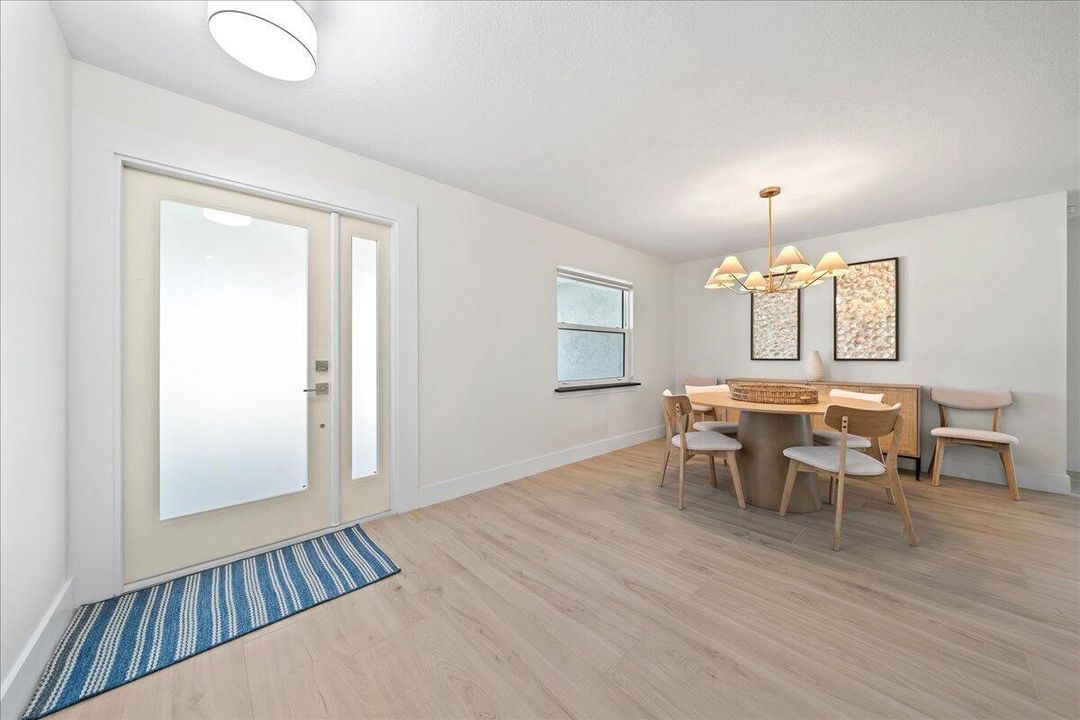 Entry & dining area