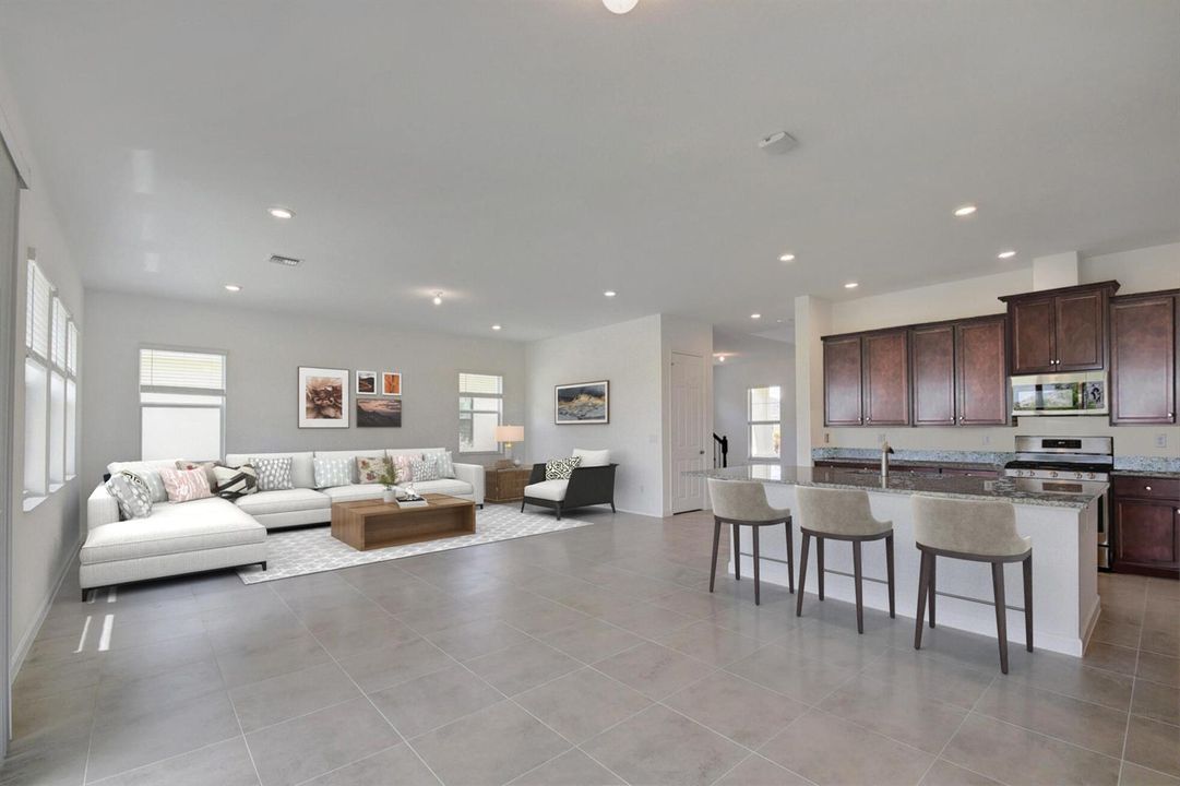 great room staged