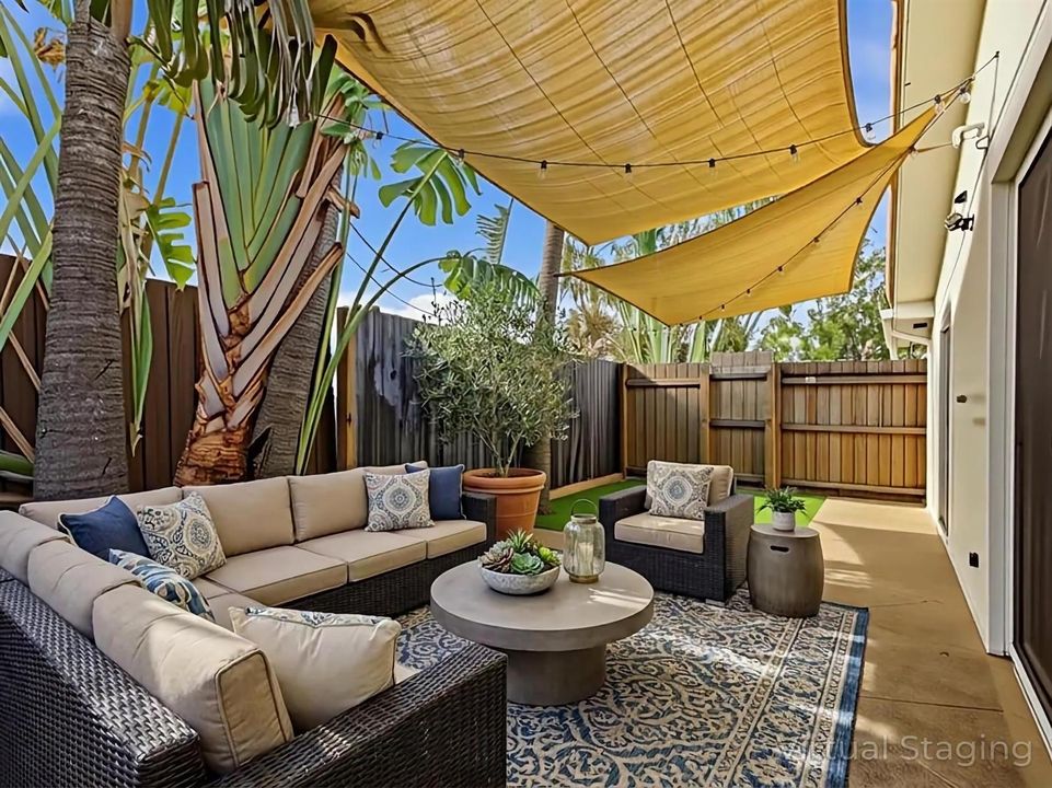 Unit A Open Patio Staged