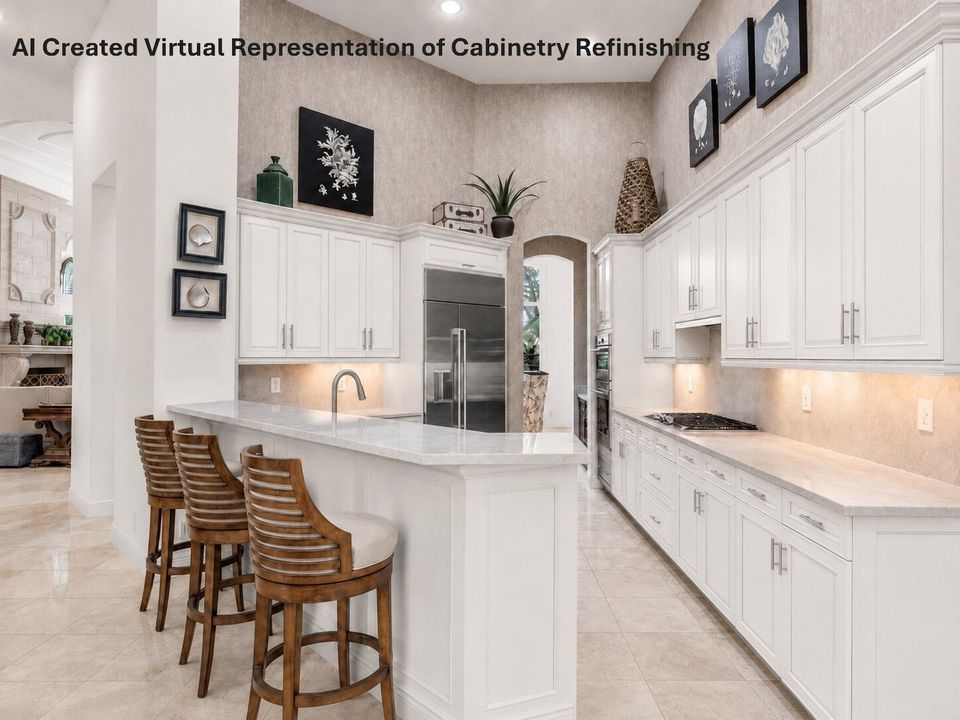 Virtual Image of Refinished Cabinetry