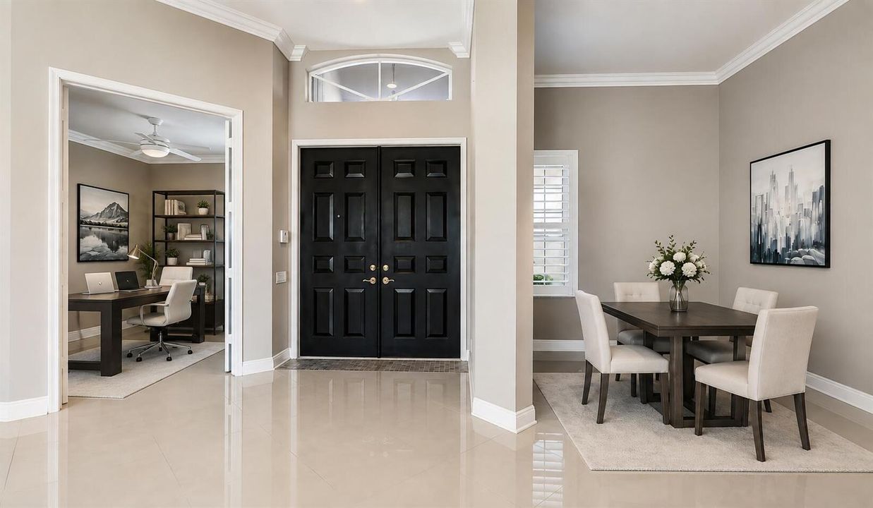 Virtually Staged Office:Dining