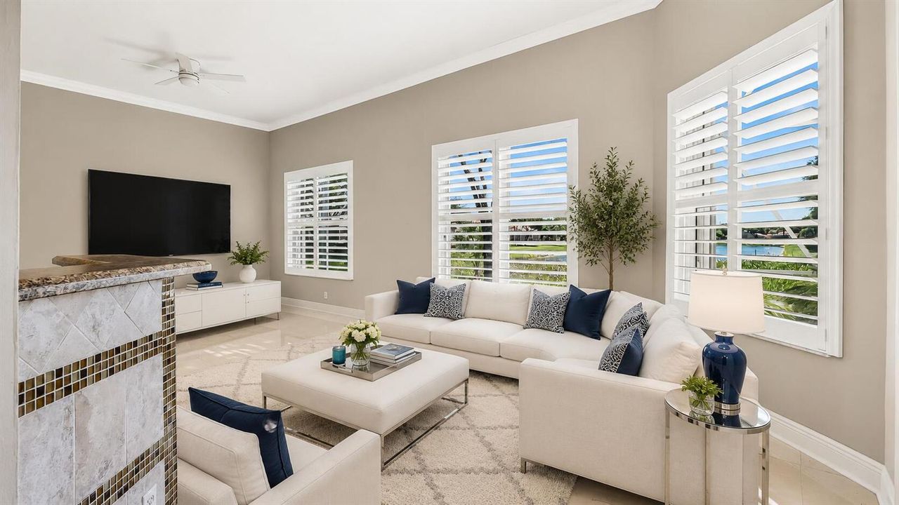 Virtually Staged Family Room