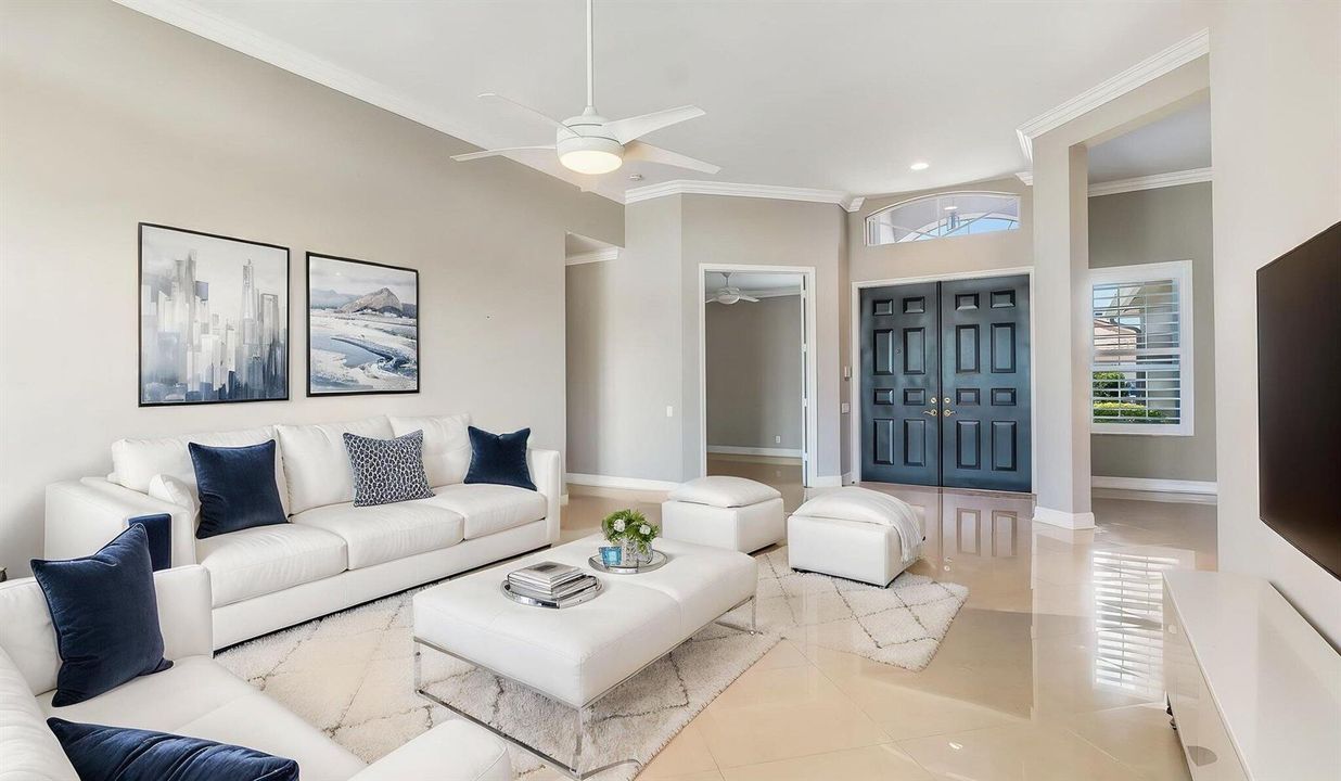 Virtually Staged Living Room
