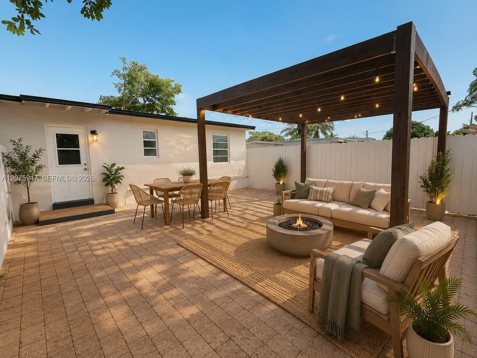Enclosed backyard