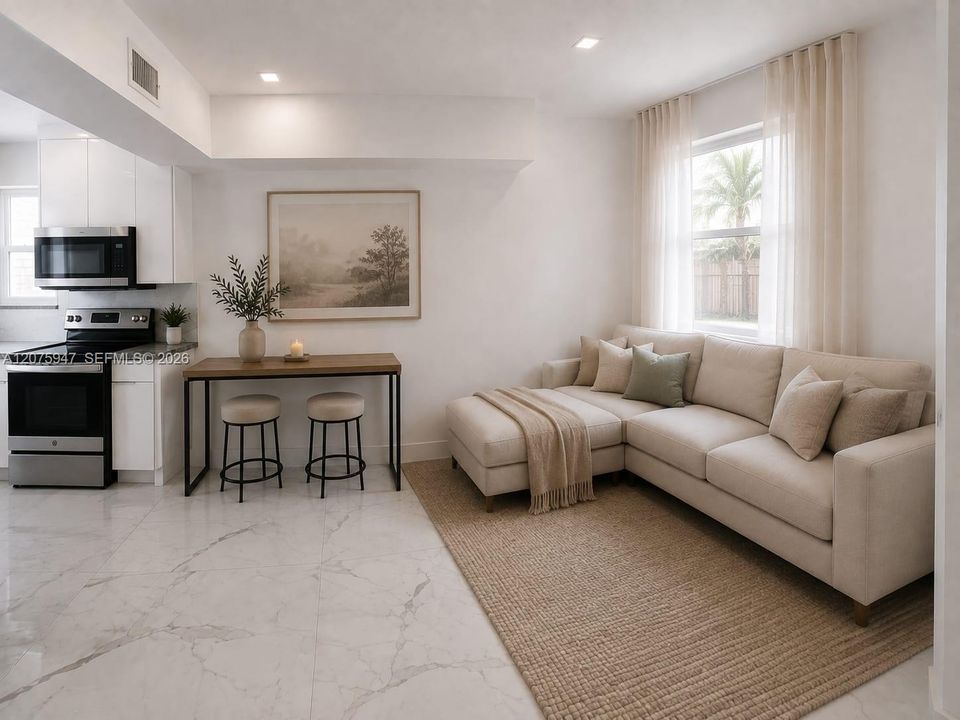 Open Living and Dining