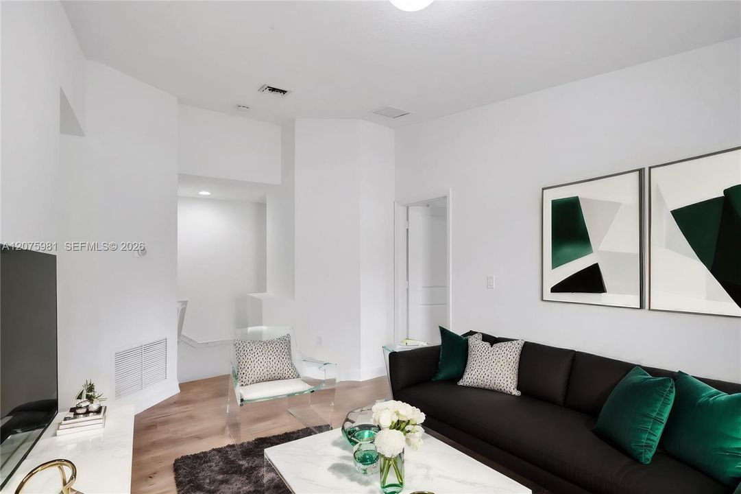 Family room on the Second floor / Virtually Staged