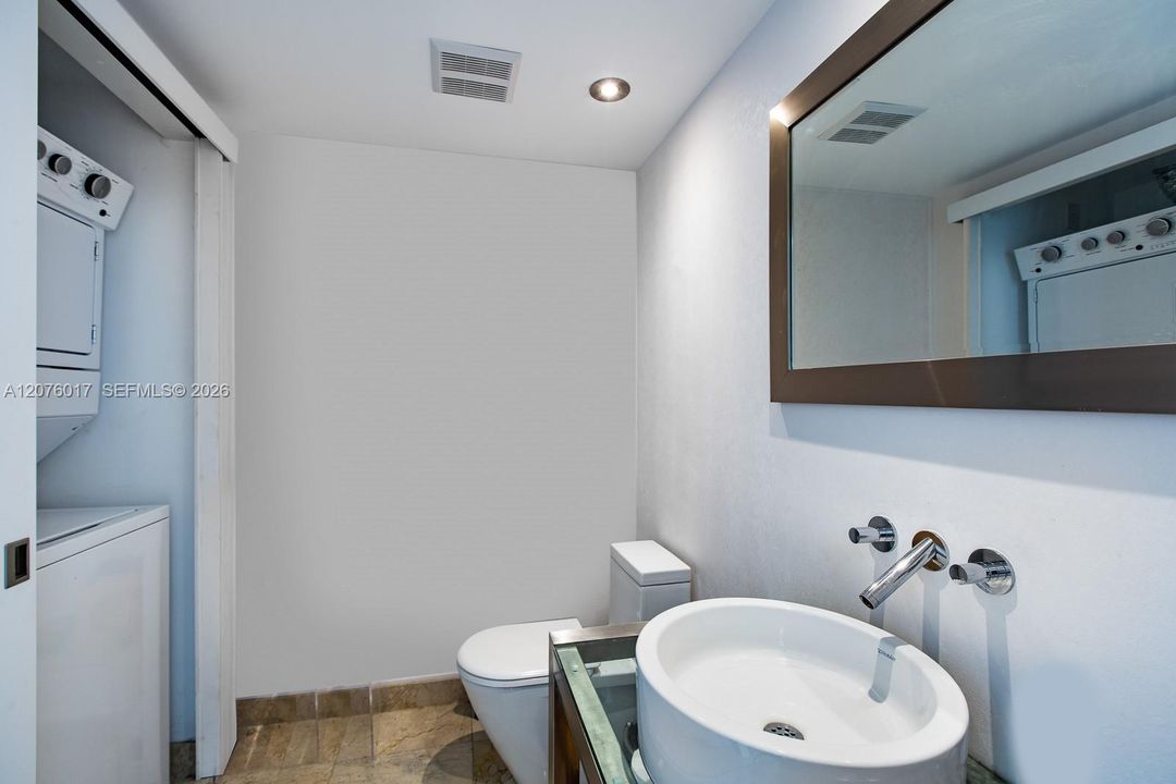 Half Bathroom with Washer/Dryer