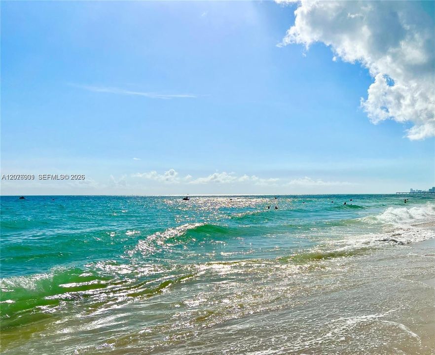 Atlantic Ocean few minutes walk