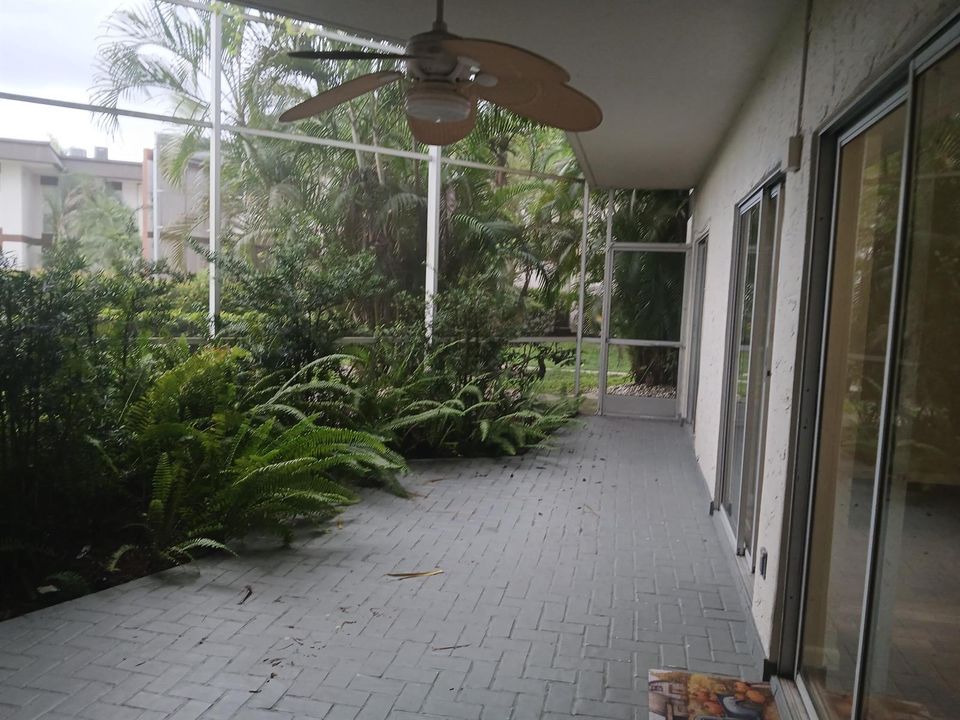 View of screened patio