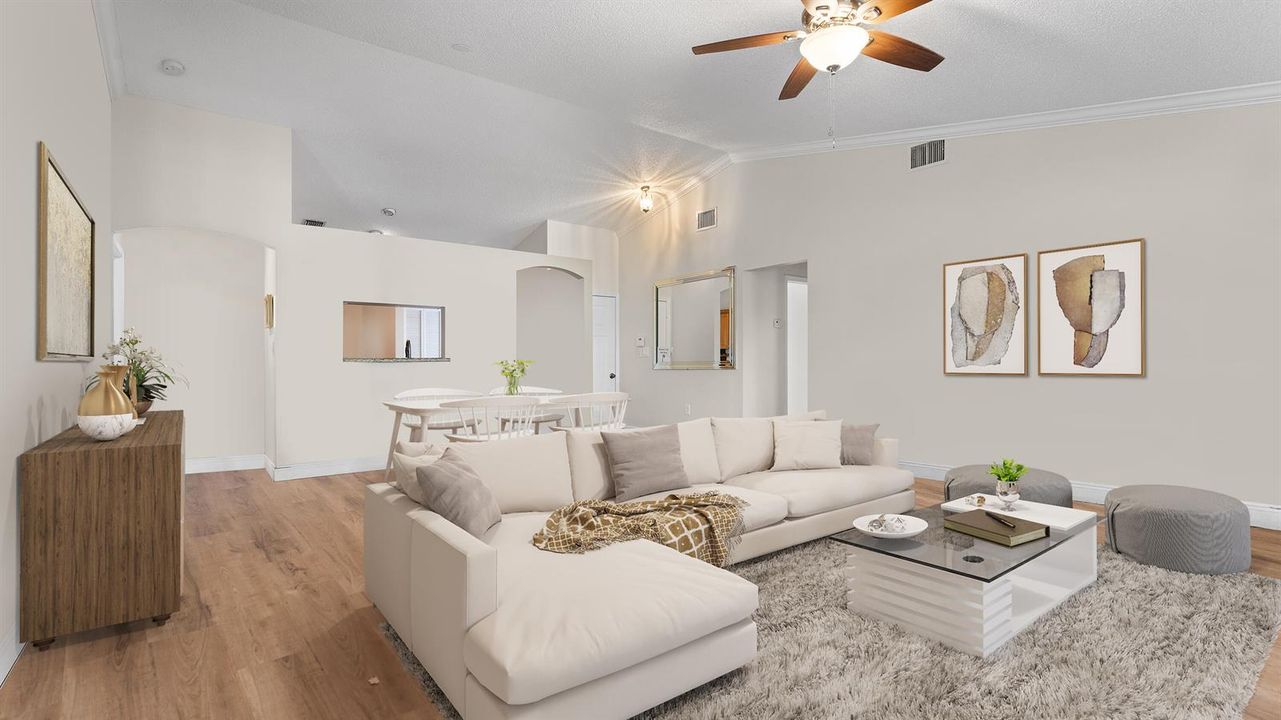 Vaulted Ceilings Virtual Staged