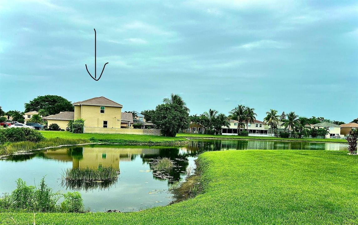 side of house and lake