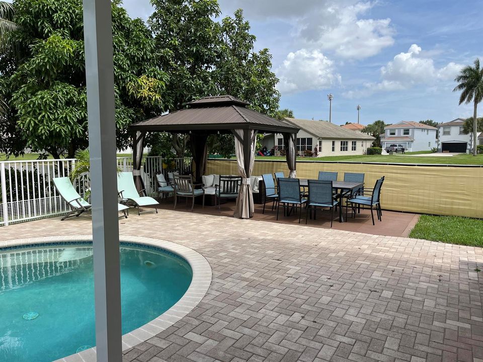 patio and pool