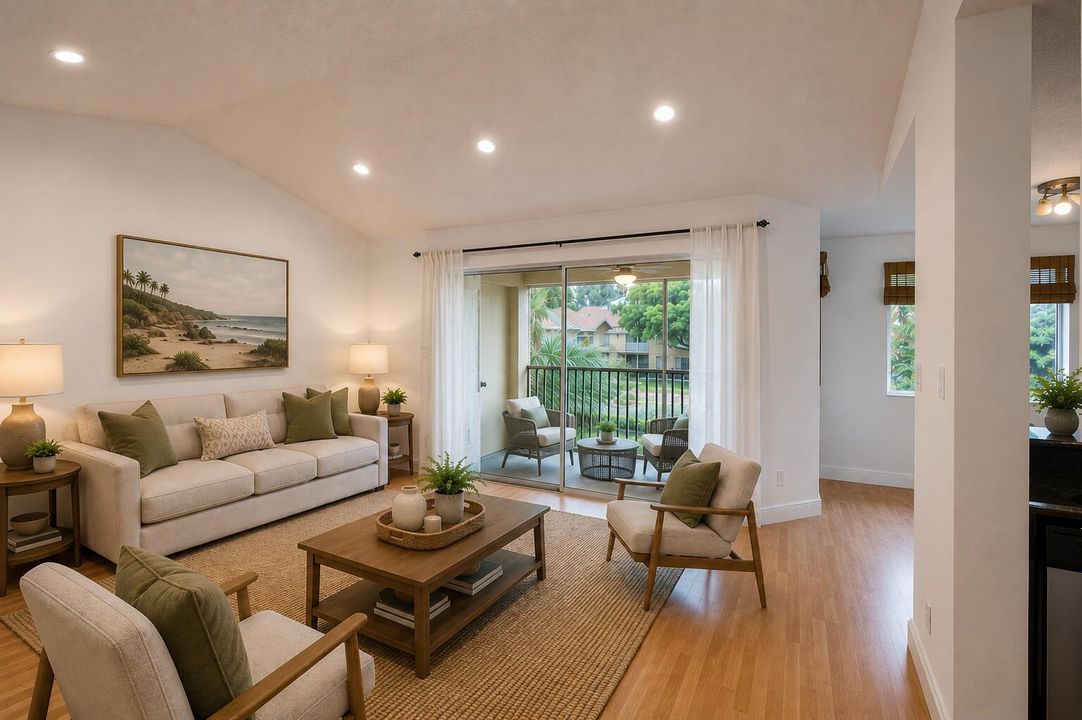 virtually Staged Living Room