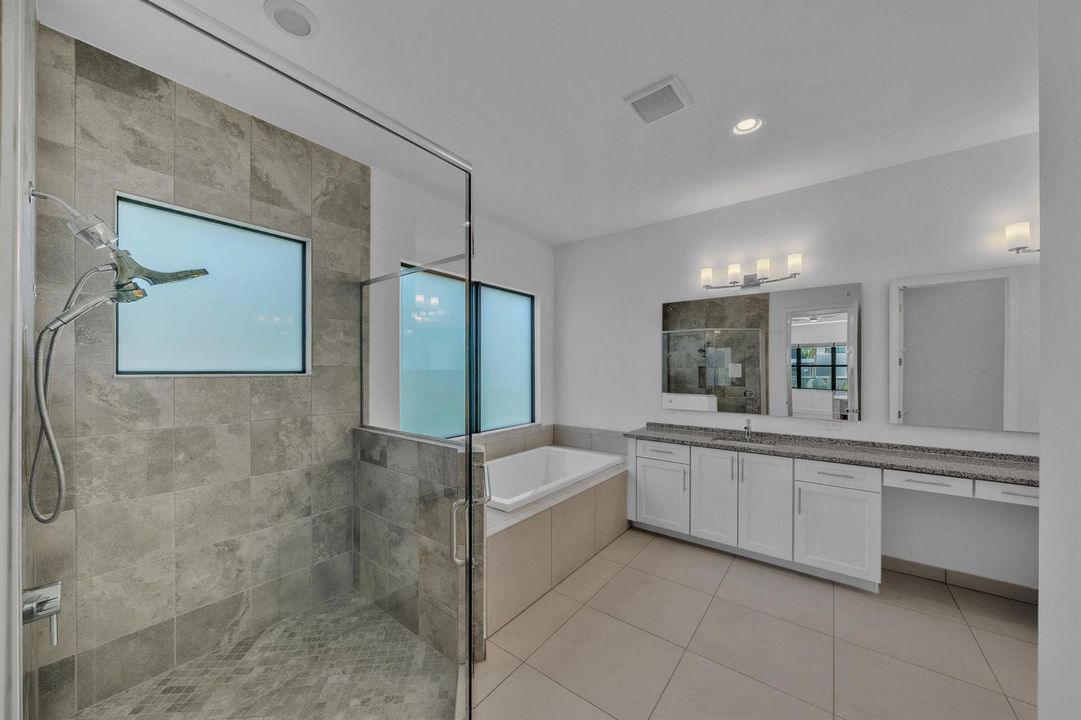 Primary bath — shower & soaking tub