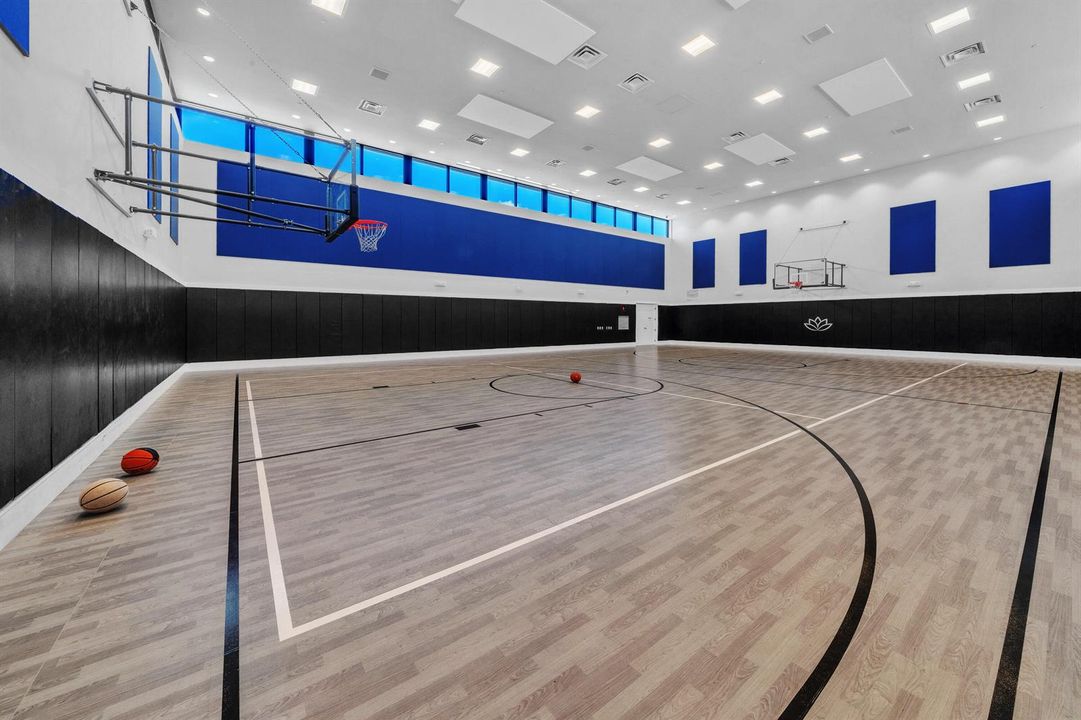 Indoor basketball court
