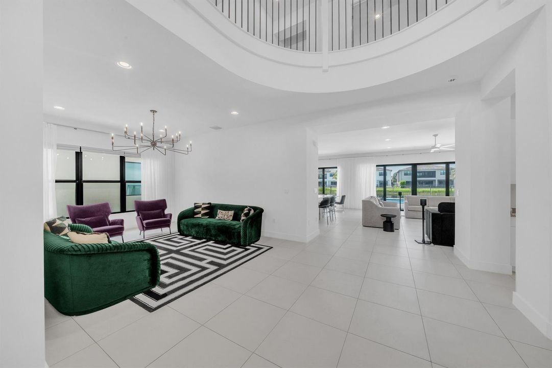 Formal living under the oval ceiling