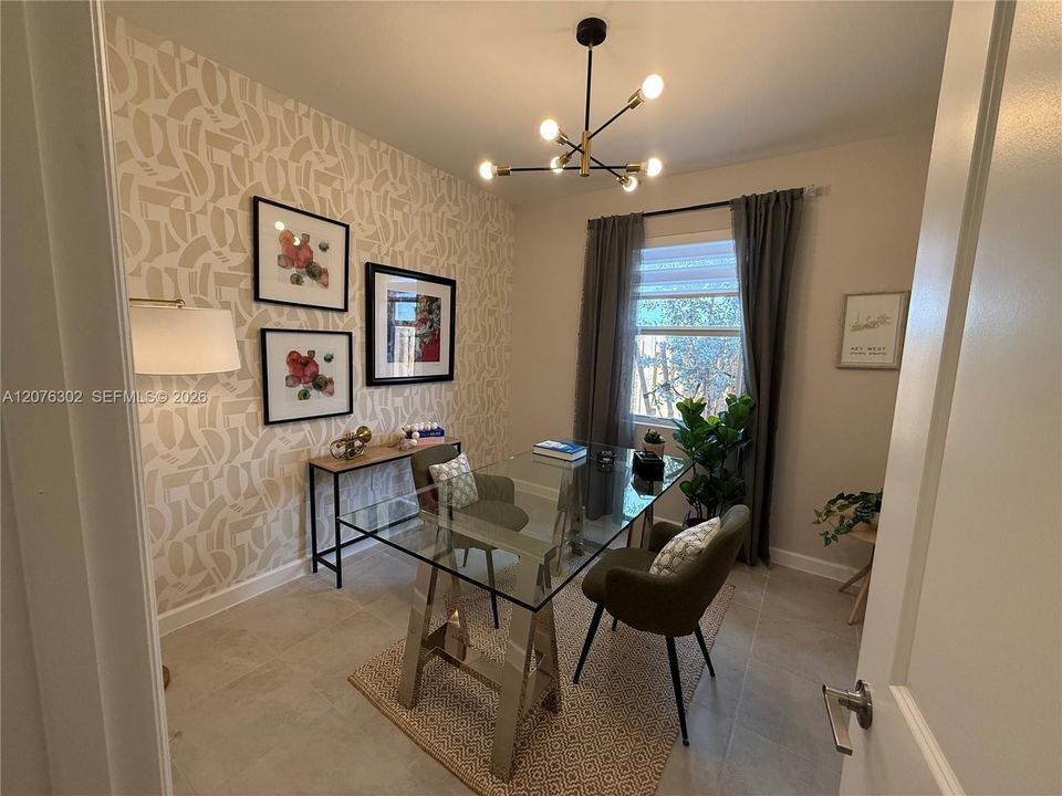 3rd Bedroom Staged as Office