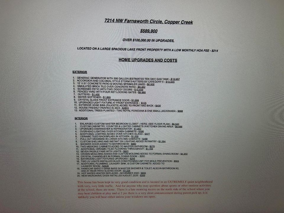 Copper Creek Updates