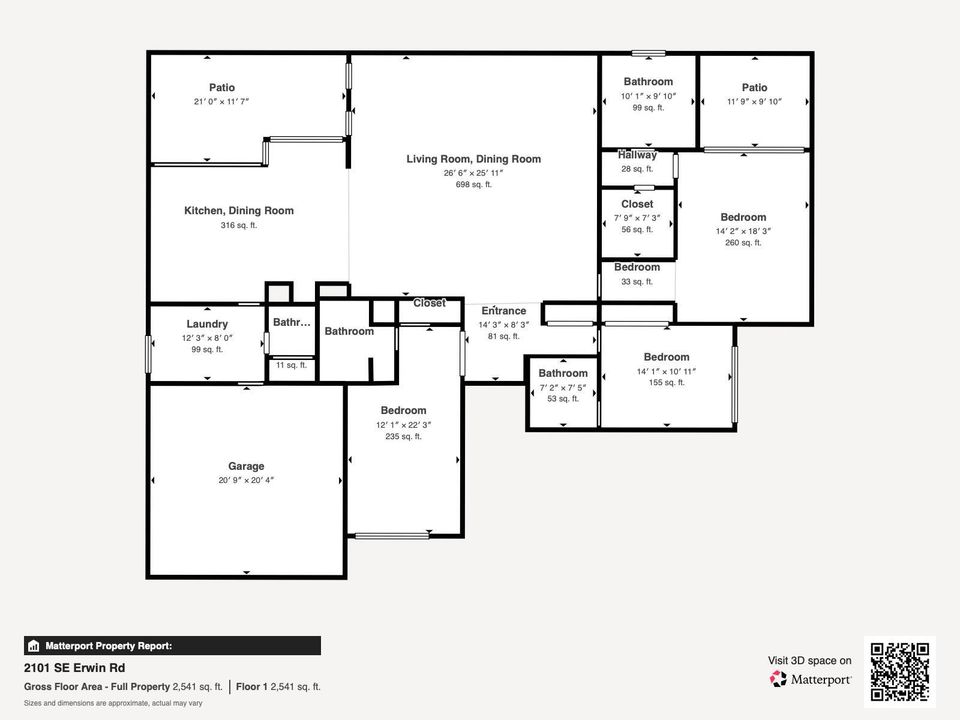 floorplan2101 SE Erwin Rd - Floor 1