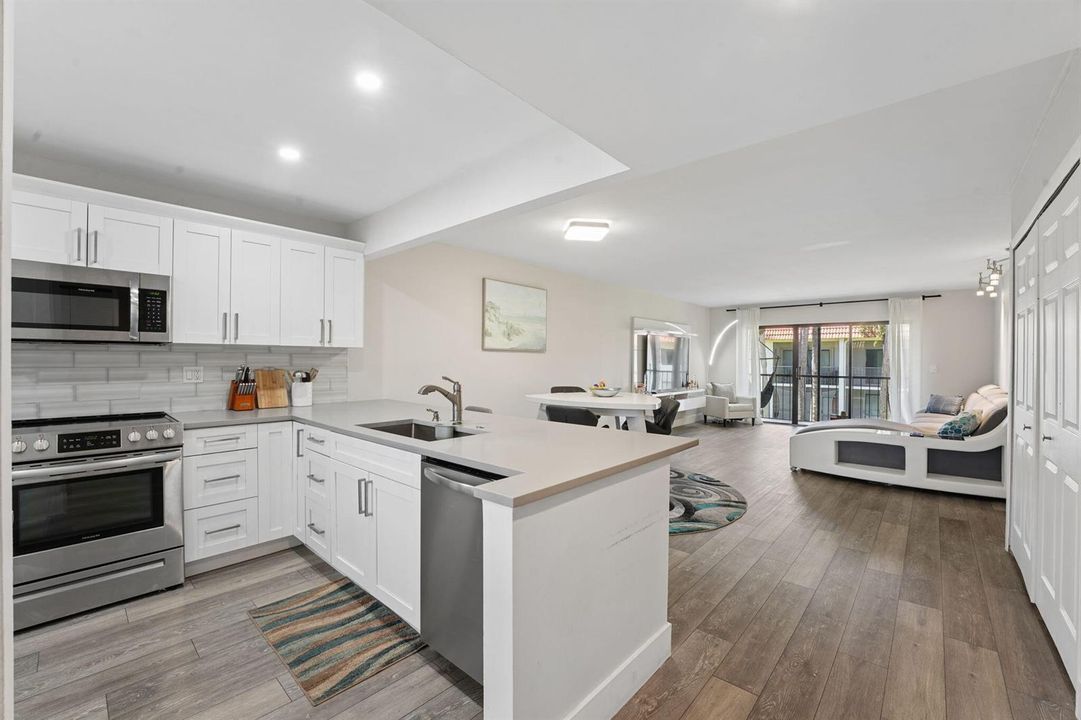 Kitchen and living room