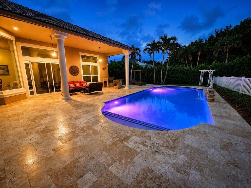 Pool Area at Night
