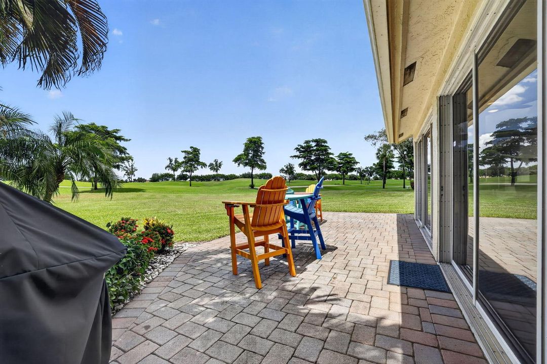 outside patio overlooking golf course