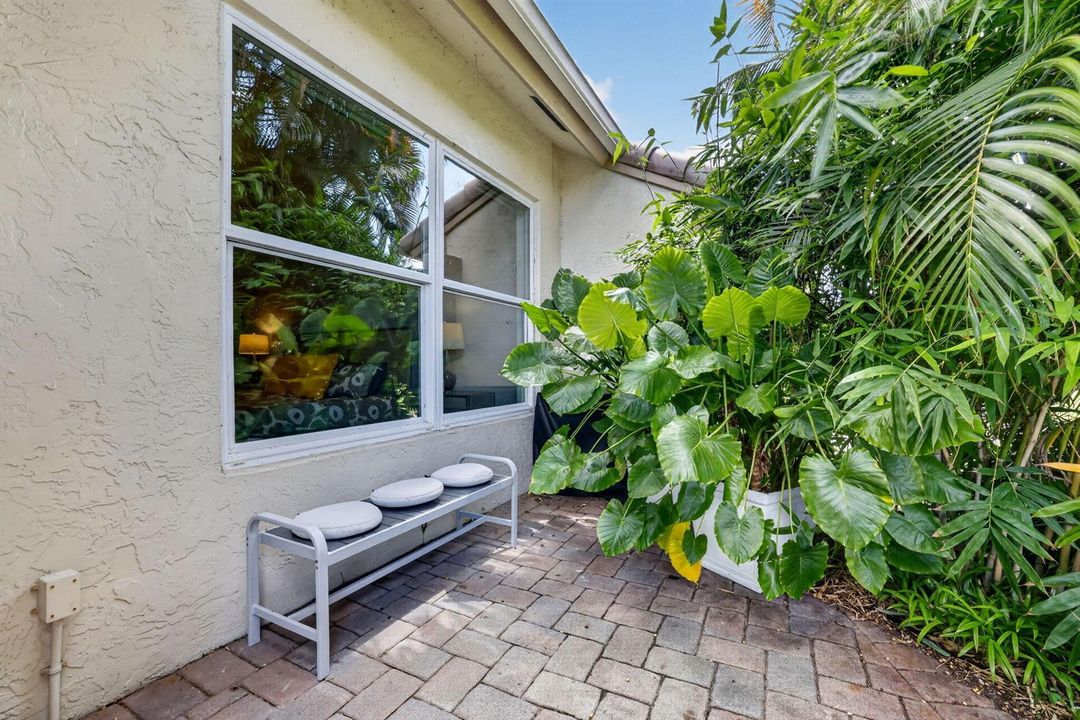 outside private patio